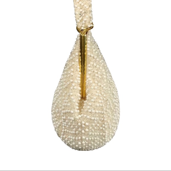 Lumured Corde Bead Hangbag + Change Purse! 1950s 1960s - Picture 2 of 6